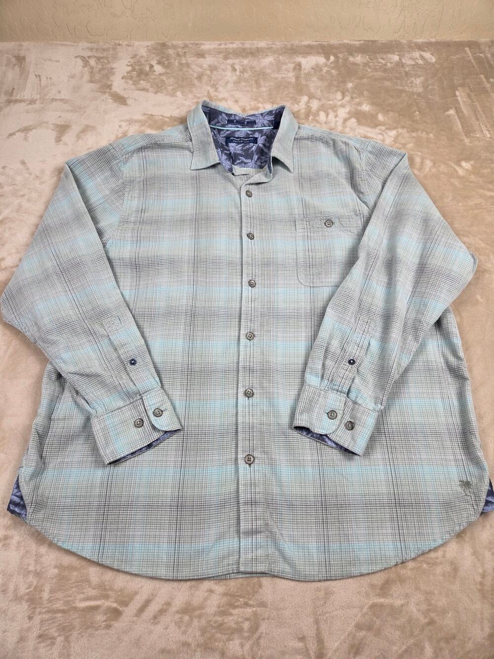 Tommy Bahama Coastline Cord Mesa Plaid Corduroy Shirt